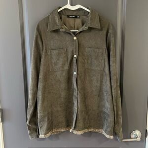 Green long sleeve button up